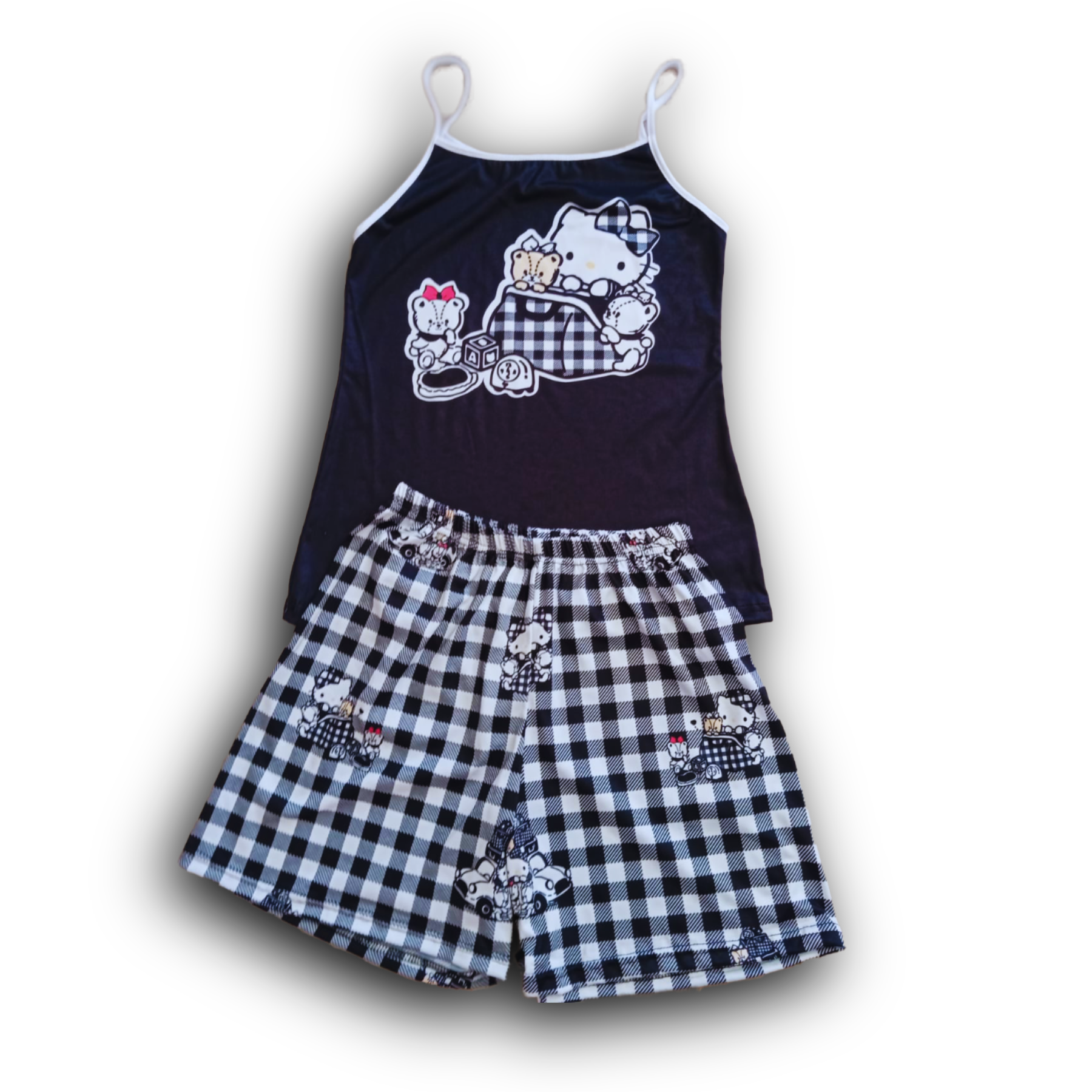 Pijama Dama Blusa con Cintas - Set Completo Kitty LÚA